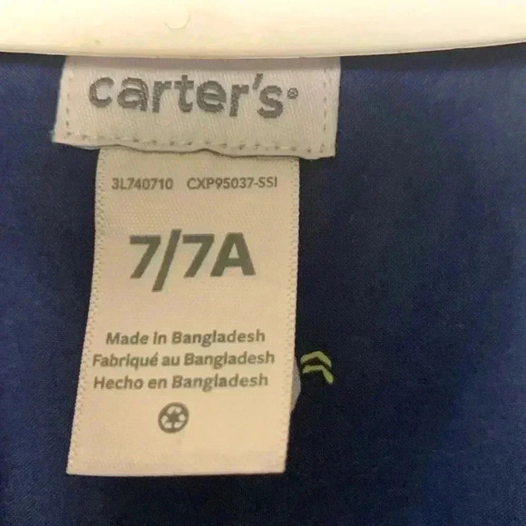 Carter’s button up, short sleeve shirt with  beach vibe size 7 - Picture 4 of 4